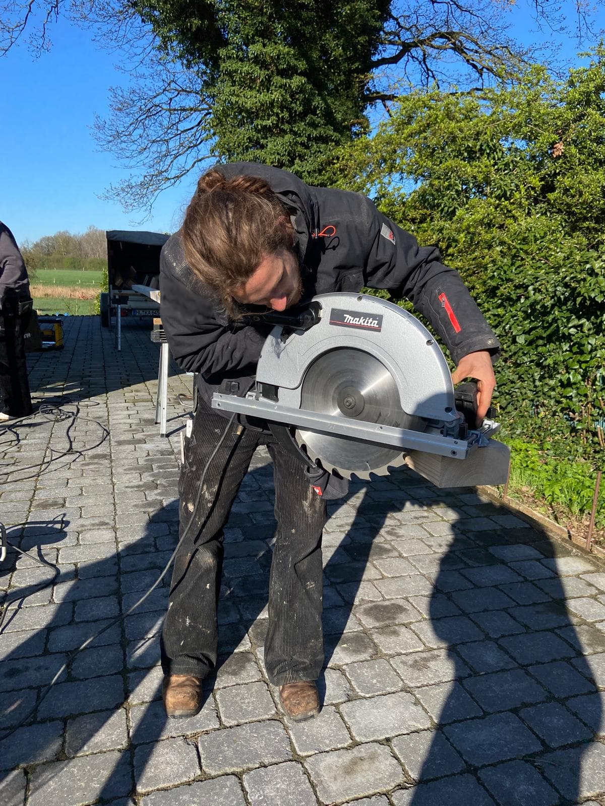 Arbeit im Holzbau – Zuschnitt